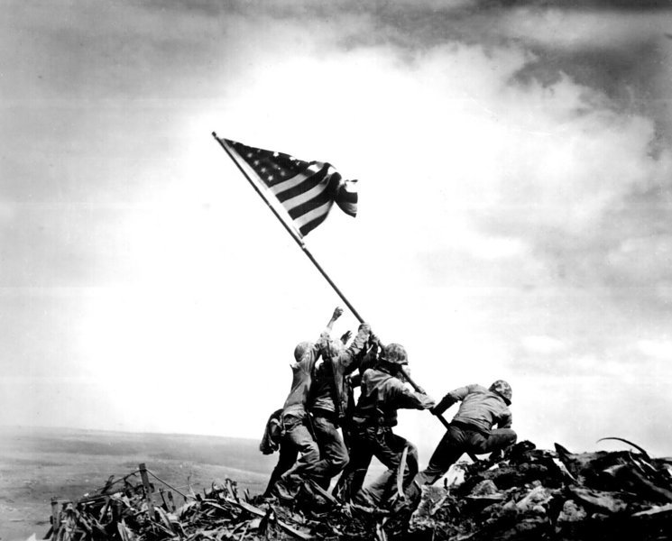 Marines Raise Second Flag On Iwo Jima